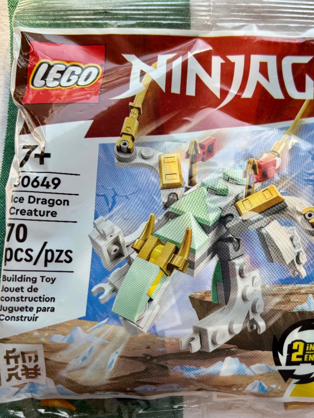LEGO NINJAGO "Ice Dragon Creature polybag" 30649 UNOPENED